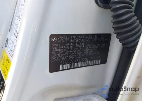 2011 BMW X3 xDrive28I z USA, uszkodzony, nr VIN 5UXWX5C53BL714778